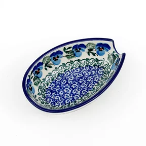 Podstawka pod łyżkę 381 12/8,5cm <br> 2273X Kobaltowe bratki